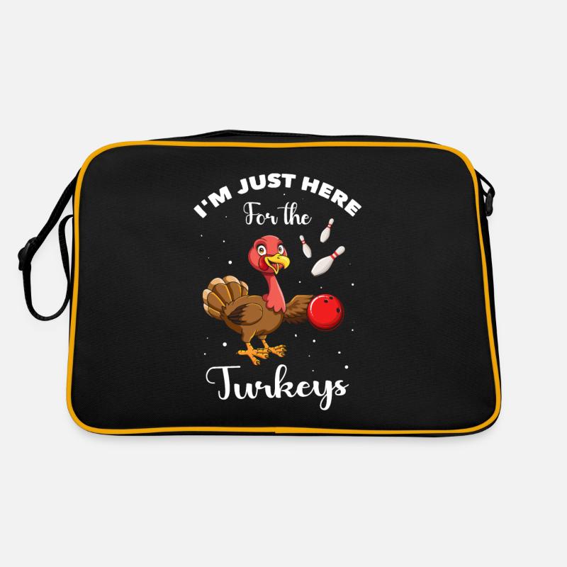 Bowling Player Turkey Retro Bag