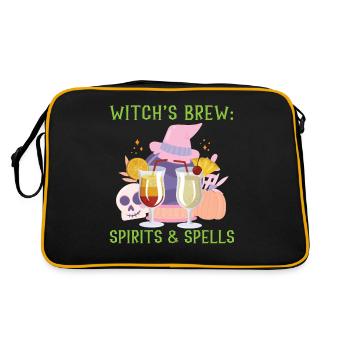 Hexengebräu: Geister & Zaubersprüche Barkeeper Hal - Retro Tasche - Schwarz/Gold - Hinten