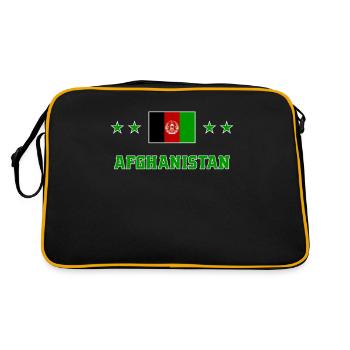 Afghanistan - Retro Tasche - Schwarz/Gold - Hinten
