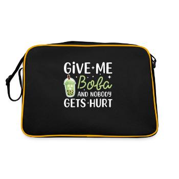 Bubble Tea - Retro Tasche - Schwarz/Gold - Hinten