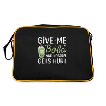 Bubble Tea Boba Tea Kawaii Cadeau - Sac Retro - noir/or - Dos