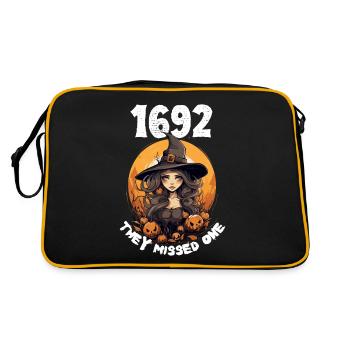 Magisches Hexen Design - 1692 - They Missed One - Retro Tasche - Schwarz/Gold - Hinten