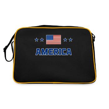 Amérique du Nord - Sac Retro - noir/or - Dos