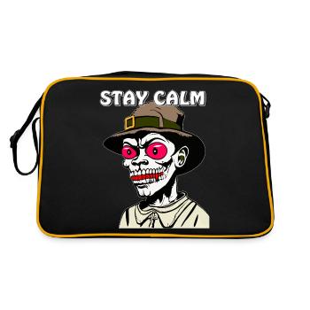 HALLOWEEN STAY CALM - Retro Bag - black/gold - Back