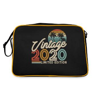 Vintage Birthday Gift 2020 - Retro Bag - black/gold - Back