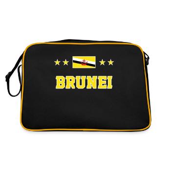 Brunei - Retro Tasche - Schwarz/Gold - Hinten