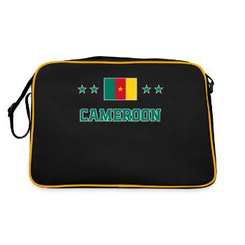 Kamerun - Retro Tasche - Schwarz/Gold - Hinten