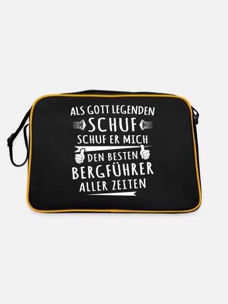 Bergführer - Retro Tasche - Schwarz/Gold