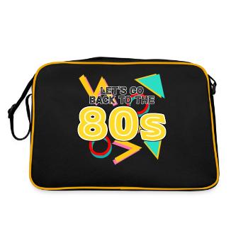1980 Disco Party 80s 80s - Retro Bag - black/gold - Back