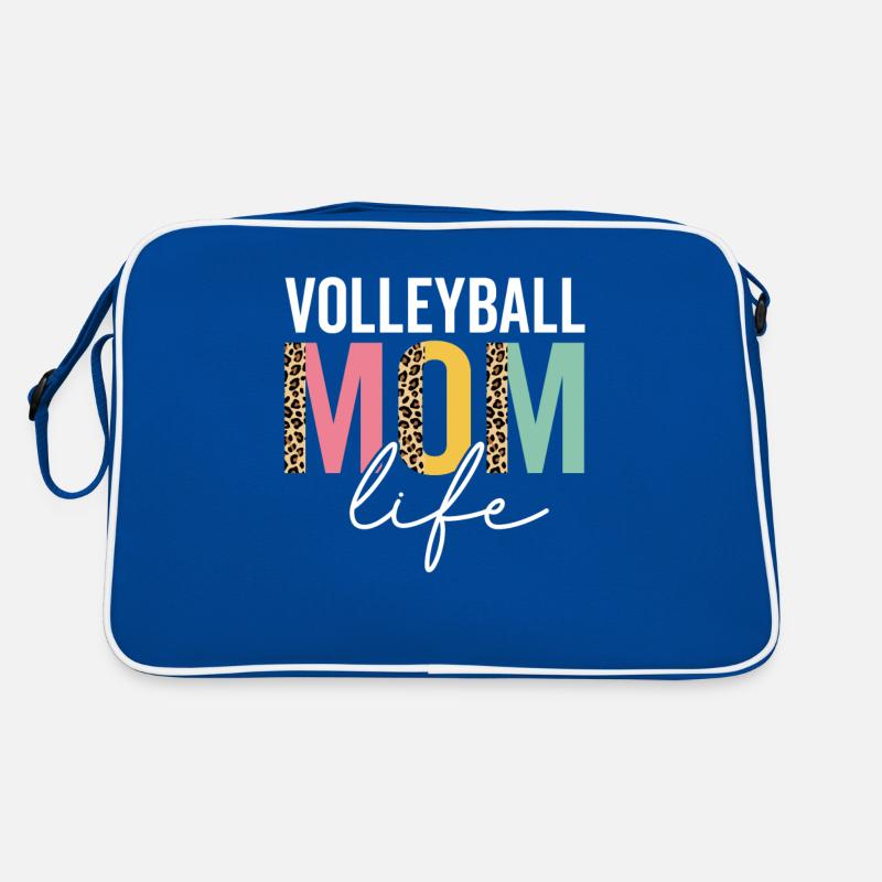 Volleyball Maman Vie Léopard Guépard Drôle Sac Retro