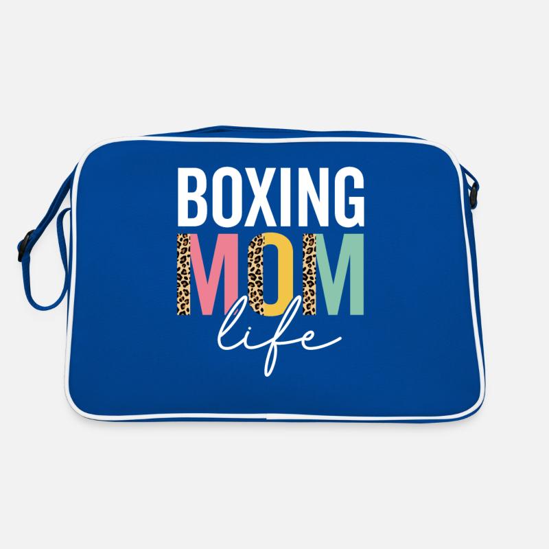 Boxen Mama Leben Leopard Gepard Lustig Boxen Mama Retro Tasche