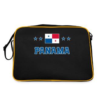 Panama - Retro Tasche - Schwarz/Gold - Hinten