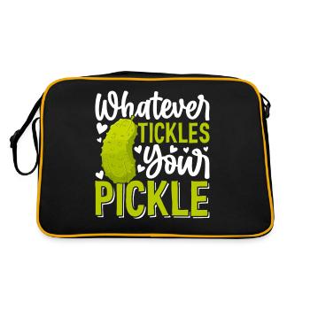 Tout ce qui chatouille votre cornichon drôle de cornichon Big - Sac Retro - noir/or - Dos