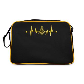 Franc-maçonnerie Carré et maçon de boussole maçon - Sac Retro - noir/or - Dos
