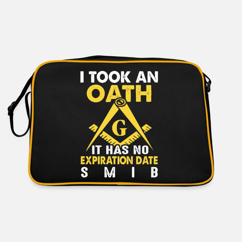 Ich habe einen Eid geschworen Freimaurer Quadratkompass Shriner Retro Tasche