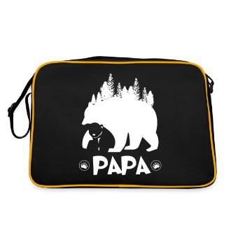 Papa Bear - Retro Bag - black/gold - Back