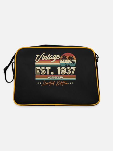 1937 Birthday present - Retro Bag - black/gold - Back