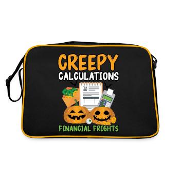 Calculs effrayants Craintes financières Halloween - Sac Retro - noir/or - Dos