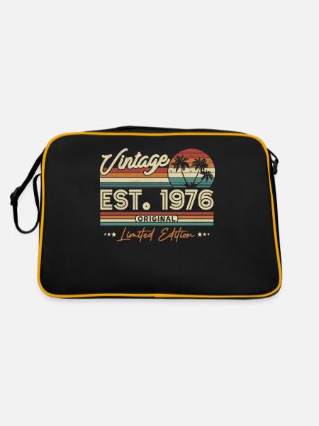1976 Chemise d’anniversaire vintage - Sac Retro - noir/or - Dos