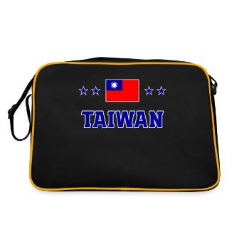 Taiwan - Retro Tasche - Schwarz/Gold - Hinten
