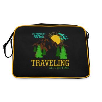 Voyage Voyage Randonnée Vacances - Sac Retro - noir/or - Dos