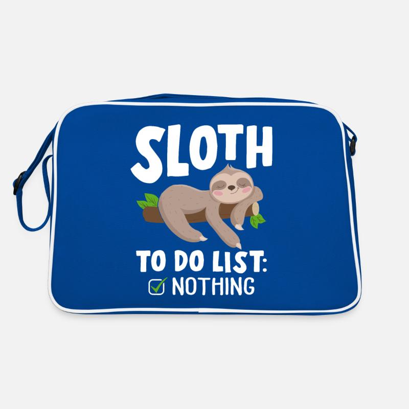 Sloth To Do List Funny Sloth Do Nothing Lazy Sac Retro
