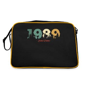 Vintage Nature Birthday Gift 1989 - Retro Bag - black/gold - Back