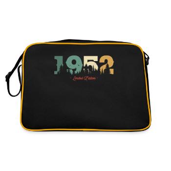 Nature Gift 71/72 Birthday 1952 - Retro Bag - black/gold - Back