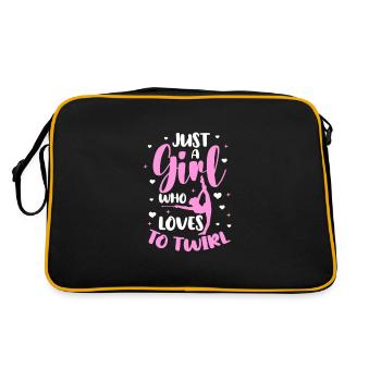 Baton Twirling Gymnastique Gymnastique Cadeau - Sac Retro - noir/or - Dos