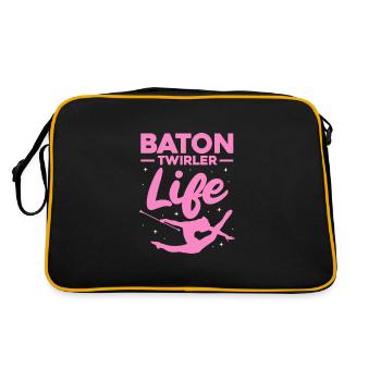 Baton Twirling Gymnastique Gymnastique Cadeau - Sac Retro - noir/or - Dos