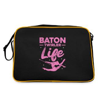 Baton Twirling - Sac Retro - noir/or - Dos