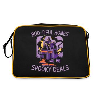 Boo-tiful Homes Offres fantasmagoriques Immobilier Halloween - Sac Retro - noir/or - Dos