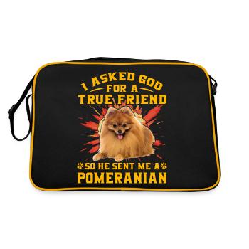 I asked God for a true friend so he sent me a - Retro Bag - black/gold - Back