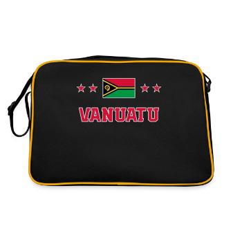 Vanuatu - Retro Tasche - Schwarz/Gold - Hinten