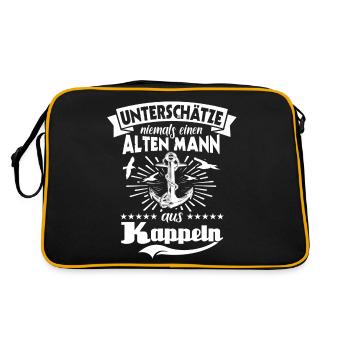 Kappeln - Retro Tasche - Schwarz/Gold - Hinten