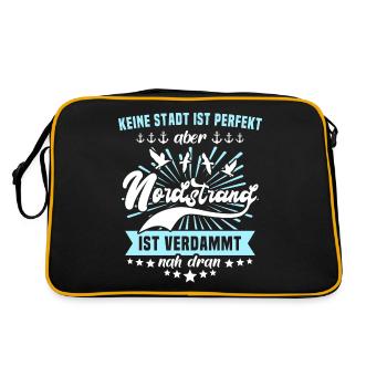 Nordstrand Nordstrander - Retro Tasche - Schwarz/Gold - Hinten