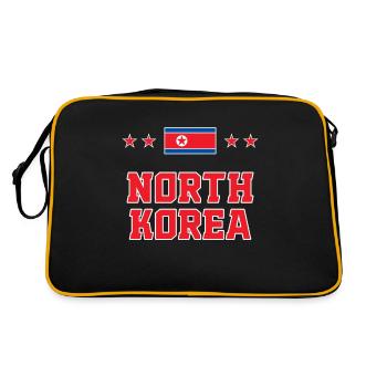 Corée du Nord - Sac Retro - noir/or - Dos