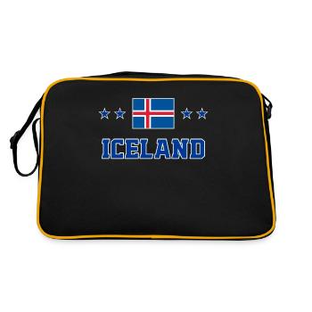 Islande - Sac Retro - noir/or - Dos