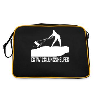Kitesurfen verhedderte Leinen - Retro Tasche - Schwarz/Gold - Hinten