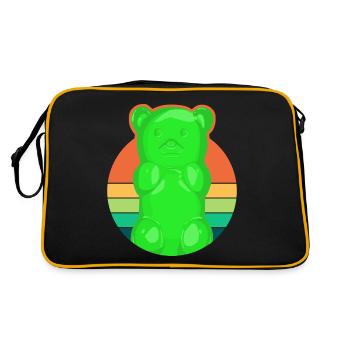 Retro gummy bears - Retro Bag - black/gold - Back