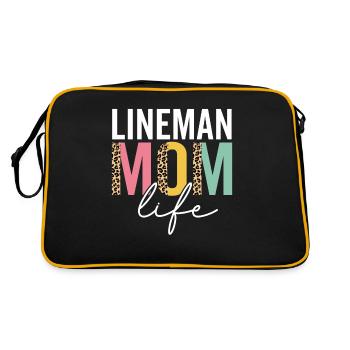 Lineman Mom Life Funny Mom Leopard Lineman Maman - Sac Retro - noir/or - Dos