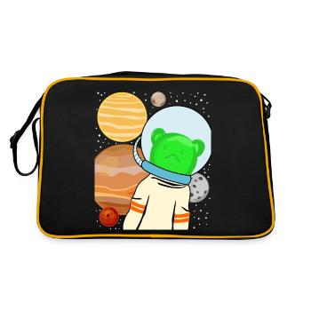 Des oursons en gélatine dans l’espace - Sac Retro - noir/or - Dos