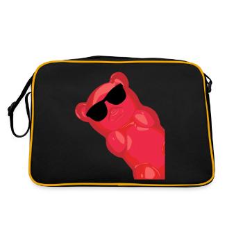 Gummy bears with sunglasses - Retro Bag - black/gold - Back
