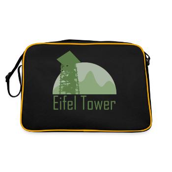 Eifel Wandern Eifeler Eifler - Retro Tasche - Schwarz/Gold - Hinten