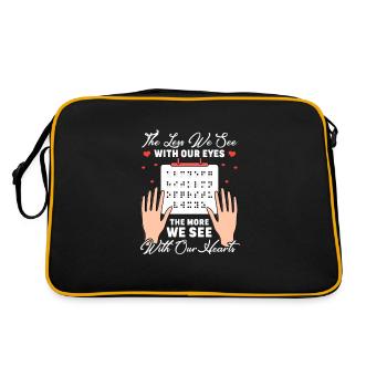 Braille Braille Blind Gift - Sac Retro - noir/or - Dos