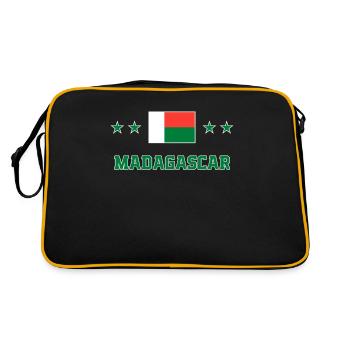 Madagaskar - Retro Tasche - Schwarz/Gold - Hinten