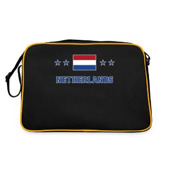 Niederlande - Retro Tasche - Schwarz/Gold - Hinten
