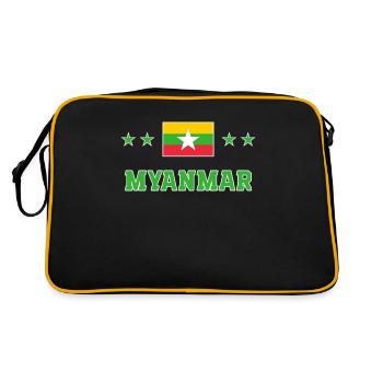Myanmar - Sac Retro - noir/or - Dos