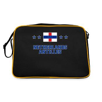 Niederländische Antillen - Retro Tasche - Schwarz/Gold - Hinten