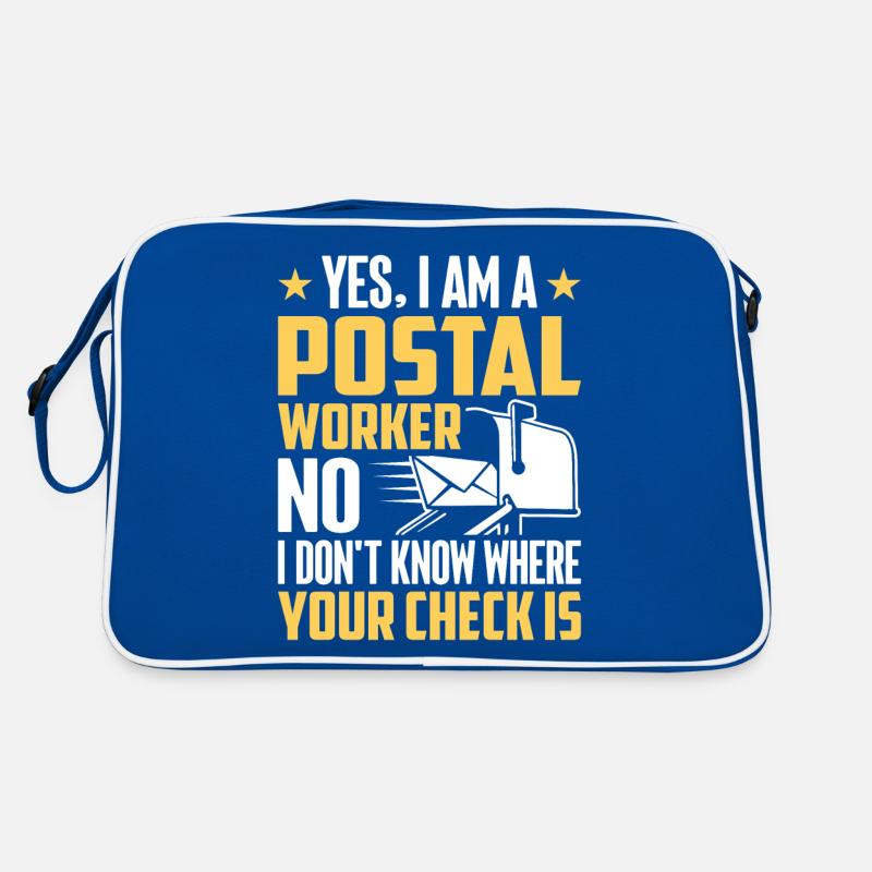 No I Don't Know Where Your Check Is Postal Worker Retro Bag